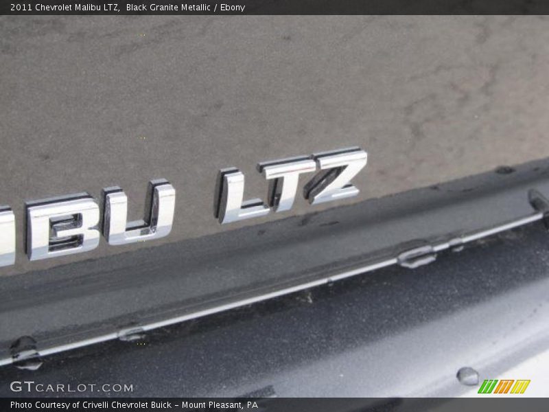 Black Granite Metallic / Ebony 2011 Chevrolet Malibu LTZ