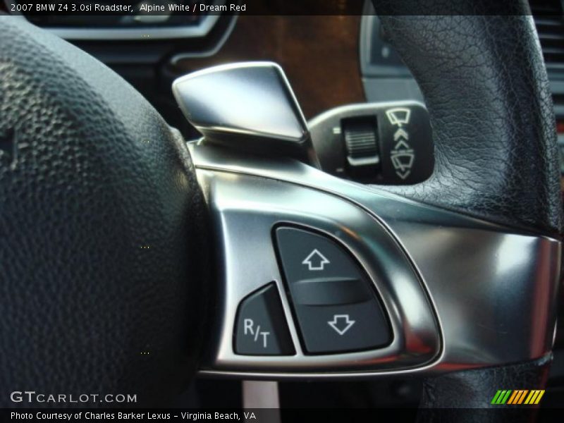 Alpine White / Dream Red 2007 BMW Z4 3.0si Roadster
