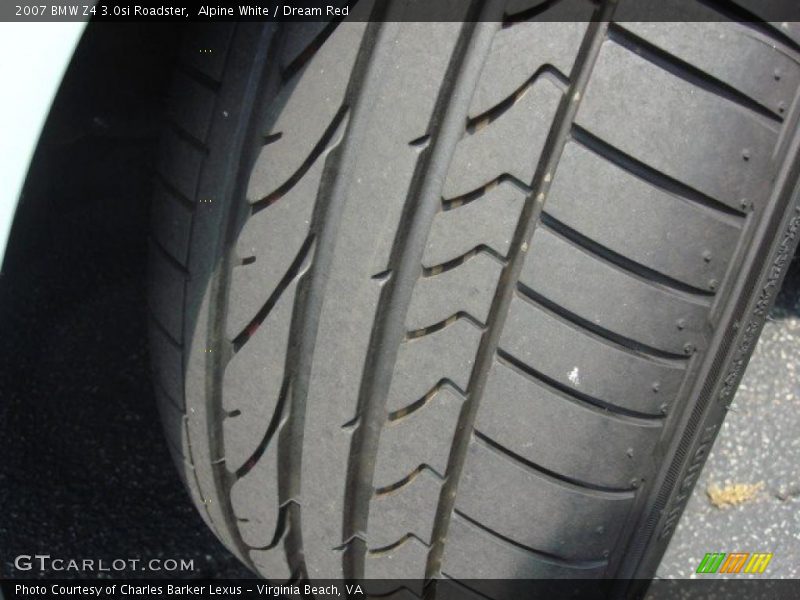 Alpine White / Dream Red 2007 BMW Z4 3.0si Roadster