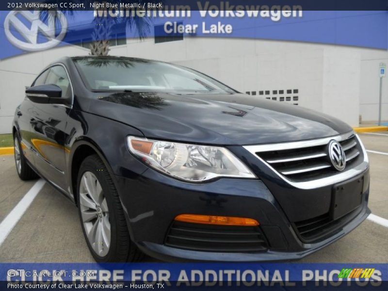 Night Blue Metallic / Black 2012 Volkswagen CC Sport