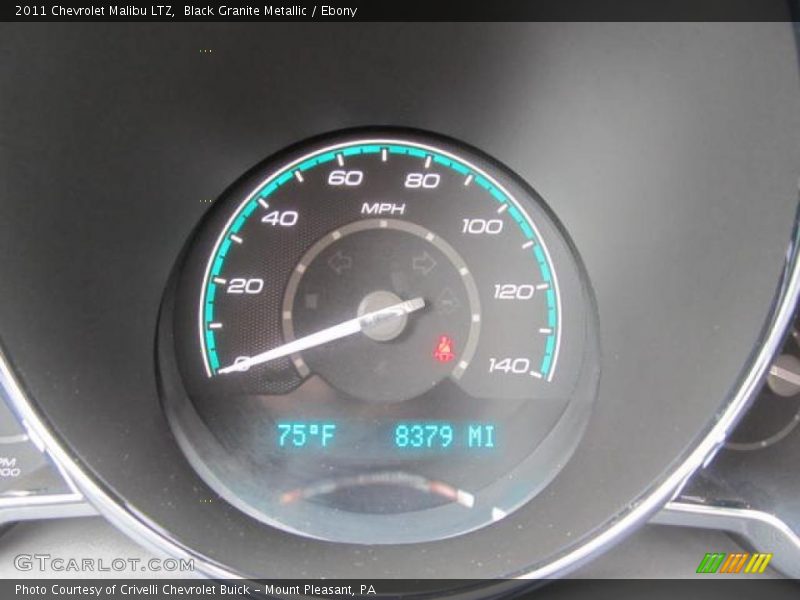 Black Granite Metallic / Ebony 2011 Chevrolet Malibu LTZ