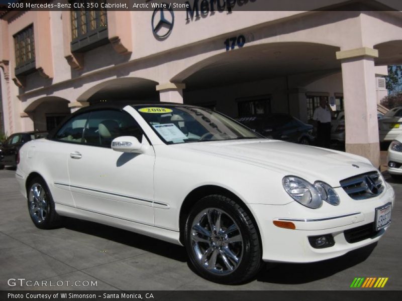 Arctic White / Stone 2008 Mercedes-Benz CLK 350 Cabriolet