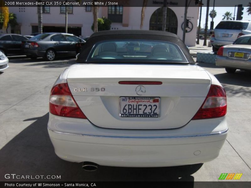 Arctic White / Stone 2008 Mercedes-Benz CLK 350 Cabriolet