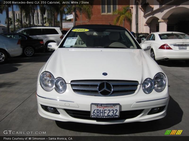 Arctic White / Stone 2008 Mercedes-Benz CLK 350 Cabriolet