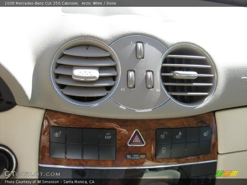 Arctic White / Stone 2008 Mercedes-Benz CLK 350 Cabriolet