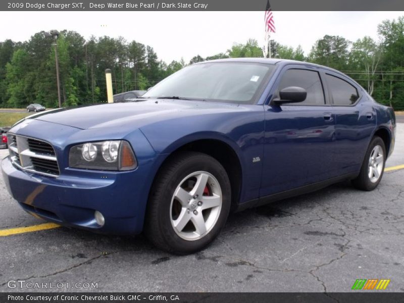 Deep Water Blue Pearl / Dark Slate Gray 2009 Dodge Charger SXT