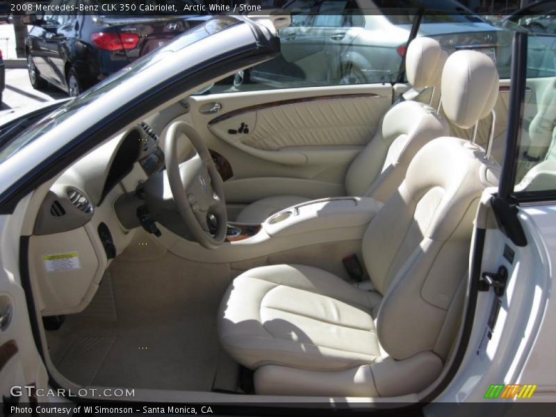 Arctic White / Stone 2008 Mercedes-Benz CLK 350 Cabriolet