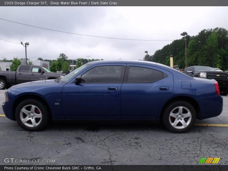 Deep Water Blue Pearl / Dark Slate Gray 2009 Dodge Charger SXT