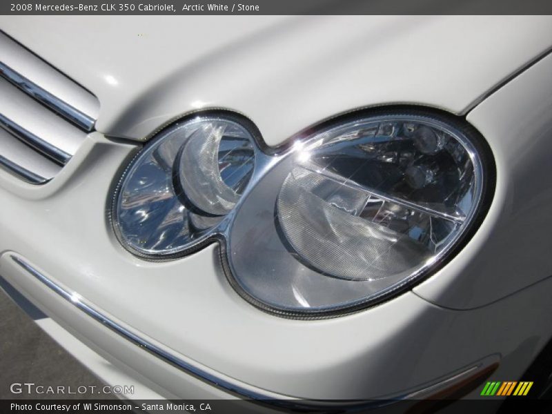 Arctic White / Stone 2008 Mercedes-Benz CLK 350 Cabriolet