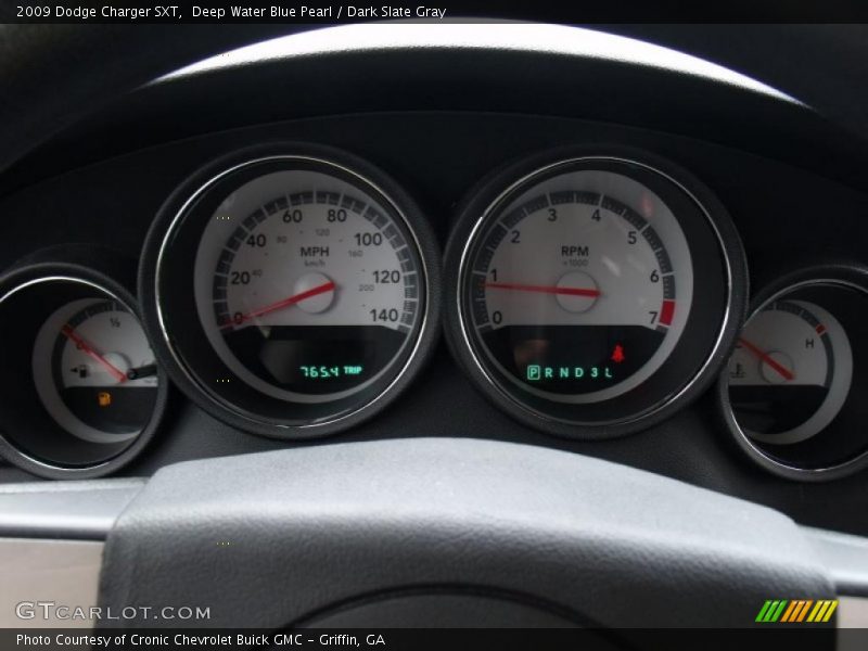 Deep Water Blue Pearl / Dark Slate Gray 2009 Dodge Charger SXT