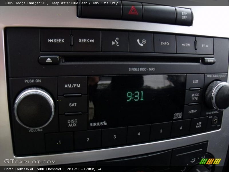 Deep Water Blue Pearl / Dark Slate Gray 2009 Dodge Charger SXT