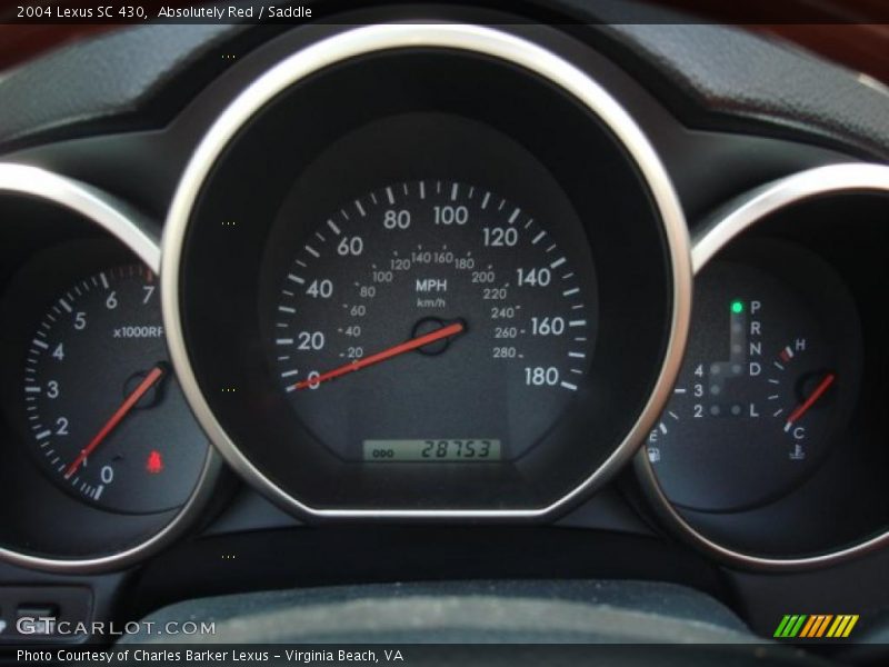 Absolutely Red / Saddle 2004 Lexus SC 430