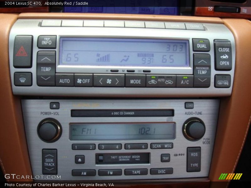 Absolutely Red / Saddle 2004 Lexus SC 430