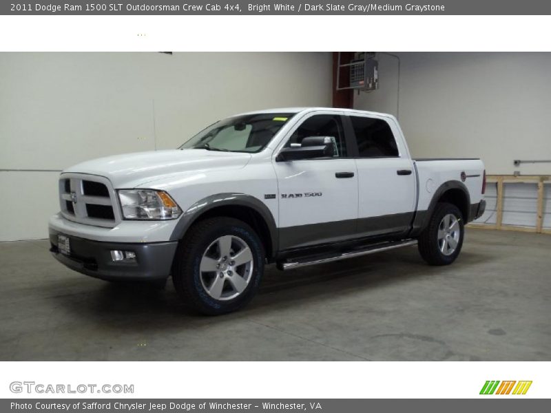Bright White / Dark Slate Gray/Medium Graystone 2011 Dodge Ram 1500 SLT Outdoorsman Crew Cab 4x4