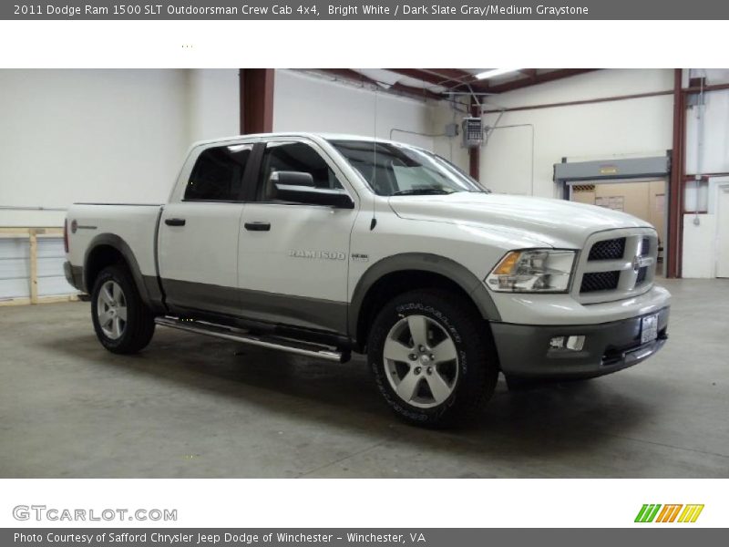 Bright White / Dark Slate Gray/Medium Graystone 2011 Dodge Ram 1500 SLT Outdoorsman Crew Cab 4x4