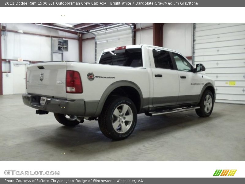 Bright White / Dark Slate Gray/Medium Graystone 2011 Dodge Ram 1500 SLT Outdoorsman Crew Cab 4x4