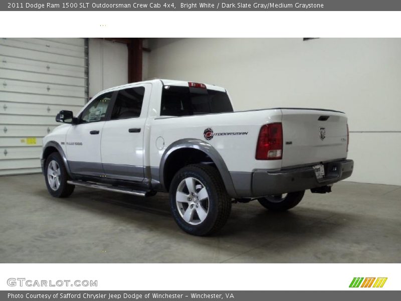 Bright White / Dark Slate Gray/Medium Graystone 2011 Dodge Ram 1500 SLT Outdoorsman Crew Cab 4x4