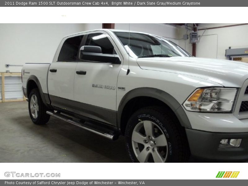 Bright White / Dark Slate Gray/Medium Graystone 2011 Dodge Ram 1500 SLT Outdoorsman Crew Cab 4x4