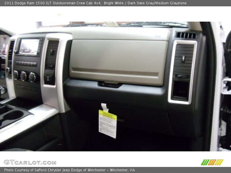 Bright White / Dark Slate Gray/Medium Graystone 2011 Dodge Ram 1500 SLT Outdoorsman Crew Cab 4x4