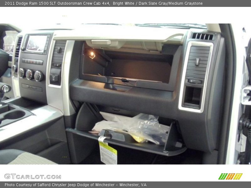 Bright White / Dark Slate Gray/Medium Graystone 2011 Dodge Ram 1500 SLT Outdoorsman Crew Cab 4x4