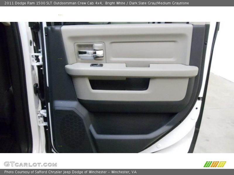 Bright White / Dark Slate Gray/Medium Graystone 2011 Dodge Ram 1500 SLT Outdoorsman Crew Cab 4x4
