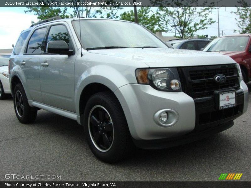 Ingot Silver Metallic / Charcoal Black 2010 Ford Escape XLT Sport Package