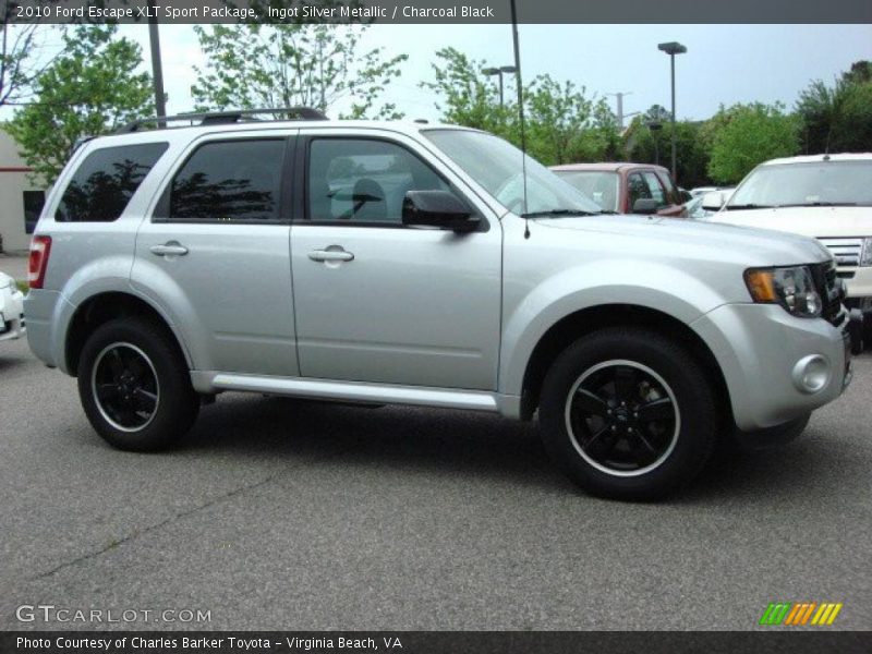 Ingot Silver Metallic / Charcoal Black 2010 Ford Escape XLT Sport Package