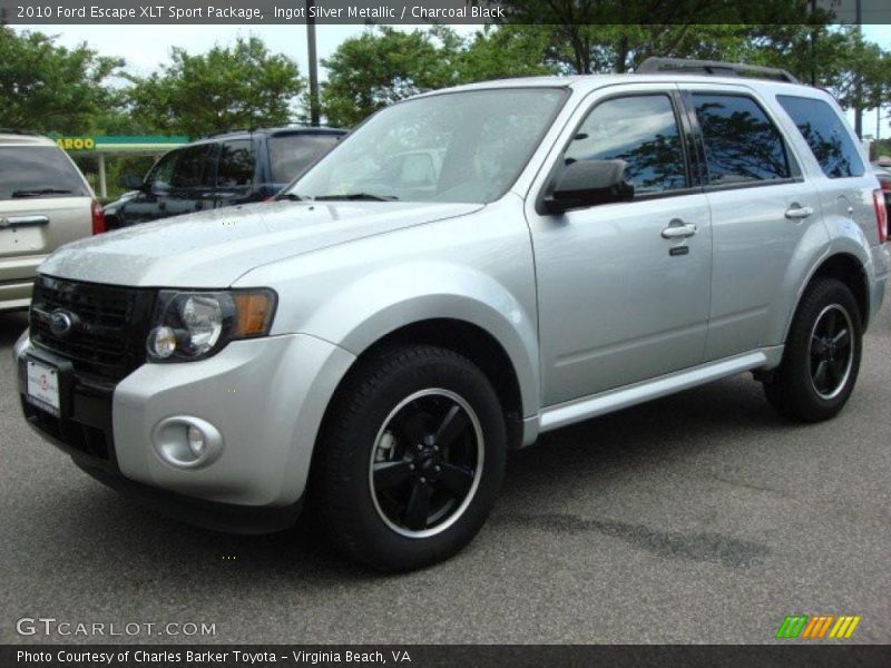 Ingot Silver Metallic / Charcoal Black 2010 Ford Escape XLT Sport Package