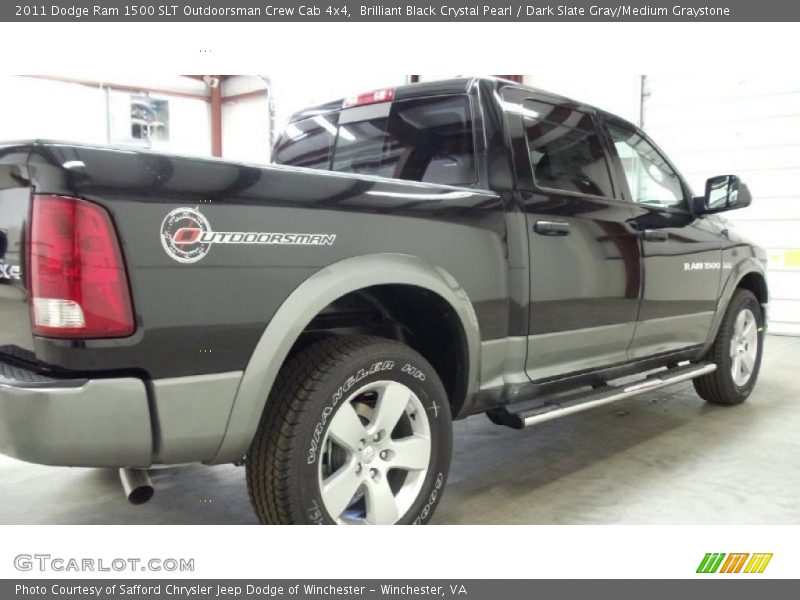 Brilliant Black Crystal Pearl / Dark Slate Gray/Medium Graystone 2011 Dodge Ram 1500 SLT Outdoorsman Crew Cab 4x4