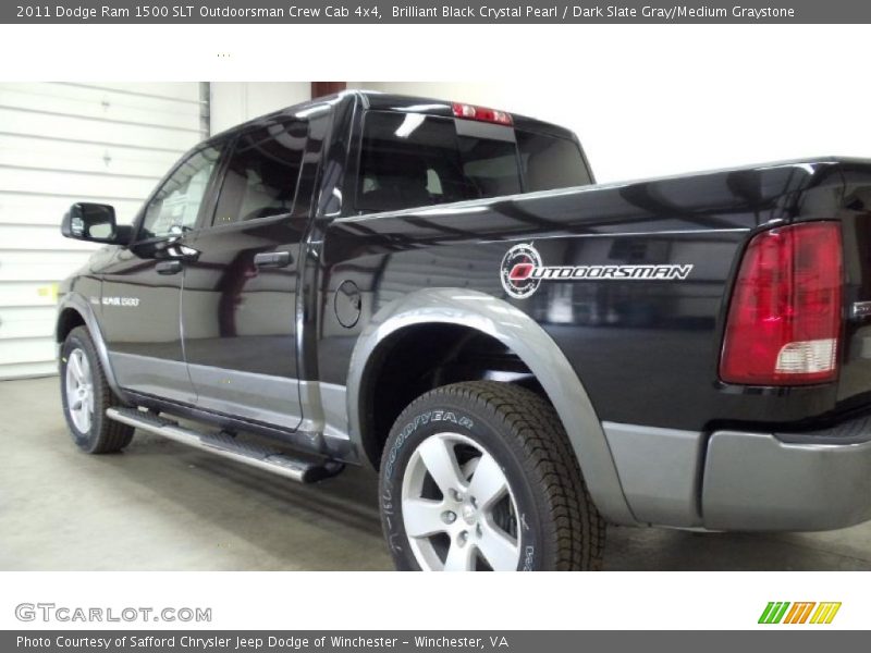 Brilliant Black Crystal Pearl / Dark Slate Gray/Medium Graystone 2011 Dodge Ram 1500 SLT Outdoorsman Crew Cab 4x4