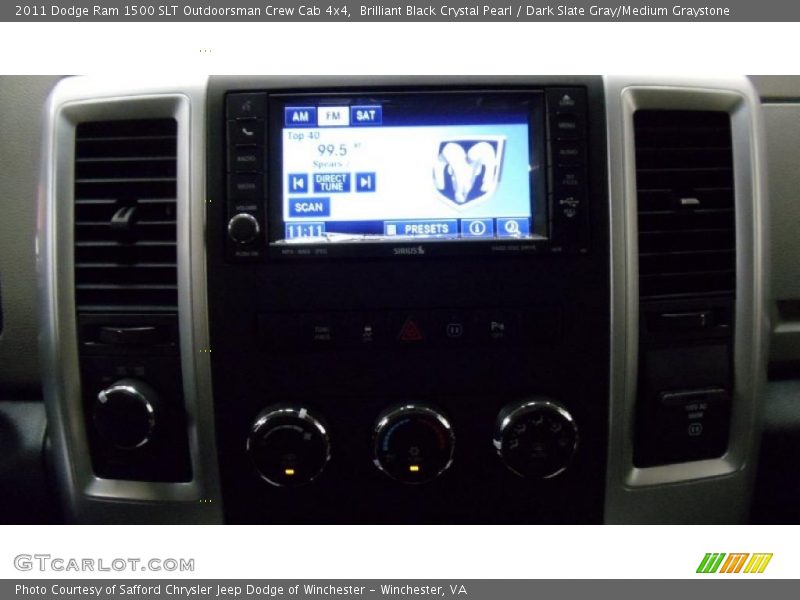 Brilliant Black Crystal Pearl / Dark Slate Gray/Medium Graystone 2011 Dodge Ram 1500 SLT Outdoorsman Crew Cab 4x4