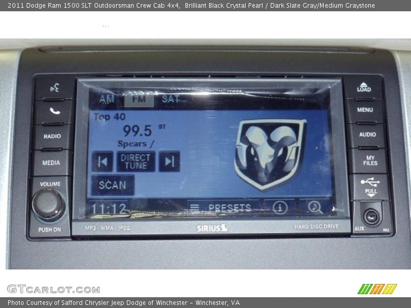Brilliant Black Crystal Pearl / Dark Slate Gray/Medium Graystone 2011 Dodge Ram 1500 SLT Outdoorsman Crew Cab 4x4