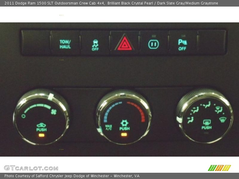 Brilliant Black Crystal Pearl / Dark Slate Gray/Medium Graystone 2011 Dodge Ram 1500 SLT Outdoorsman Crew Cab 4x4