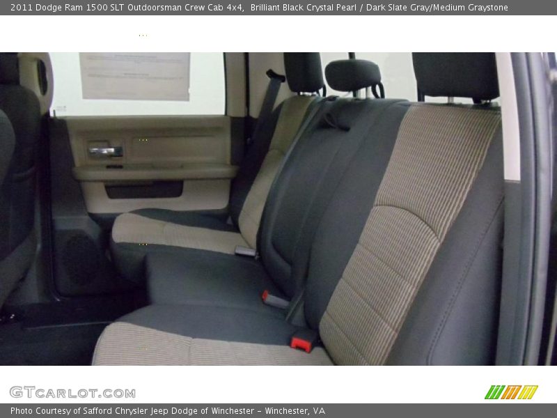 Brilliant Black Crystal Pearl / Dark Slate Gray/Medium Graystone 2011 Dodge Ram 1500 SLT Outdoorsman Crew Cab 4x4