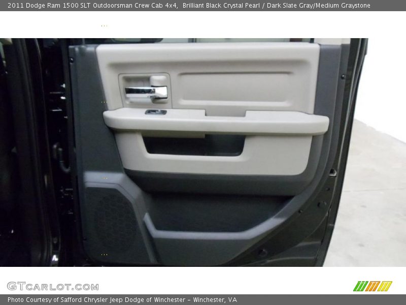 Brilliant Black Crystal Pearl / Dark Slate Gray/Medium Graystone 2011 Dodge Ram 1500 SLT Outdoorsman Crew Cab 4x4