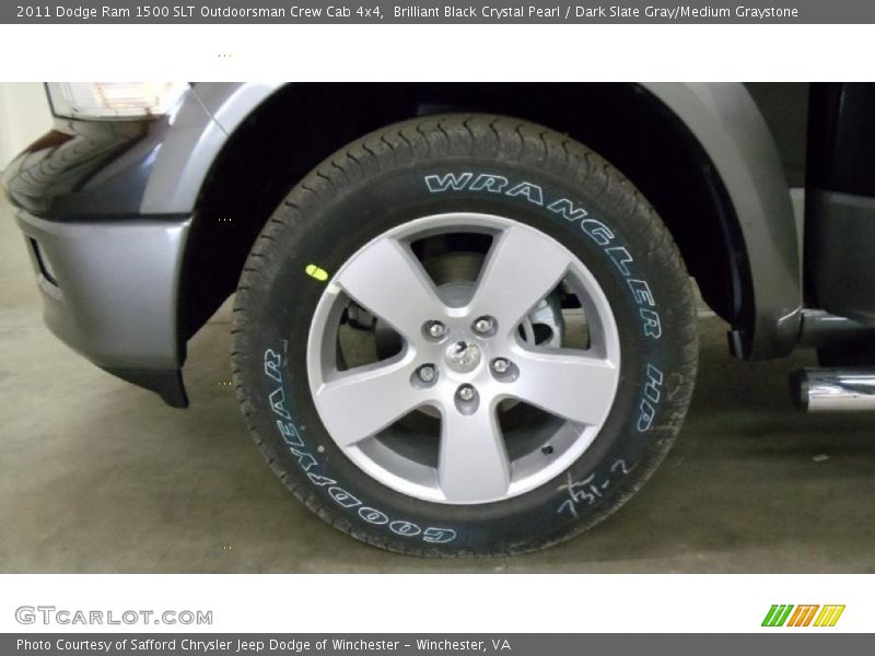 Brilliant Black Crystal Pearl / Dark Slate Gray/Medium Graystone 2011 Dodge Ram 1500 SLT Outdoorsman Crew Cab 4x4