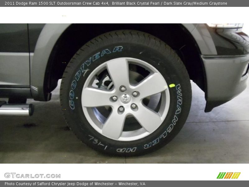 Brilliant Black Crystal Pearl / Dark Slate Gray/Medium Graystone 2011 Dodge Ram 1500 SLT Outdoorsman Crew Cab 4x4