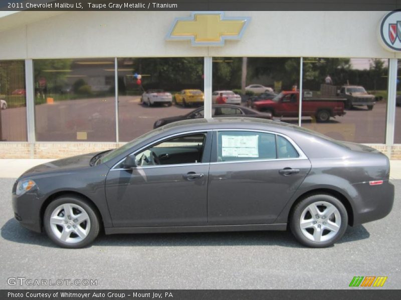 Taupe Gray Metallic / Titanium 2011 Chevrolet Malibu LS