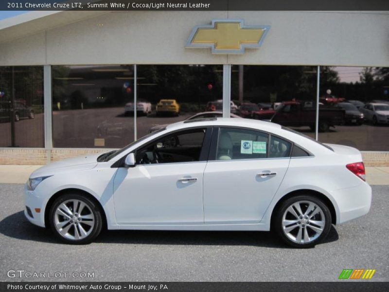 Summit White / Cocoa/Light Neutral Leather 2011 Chevrolet Cruze LTZ