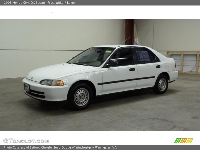 Frost White / Beige 1995 Honda Civic DX Sedan