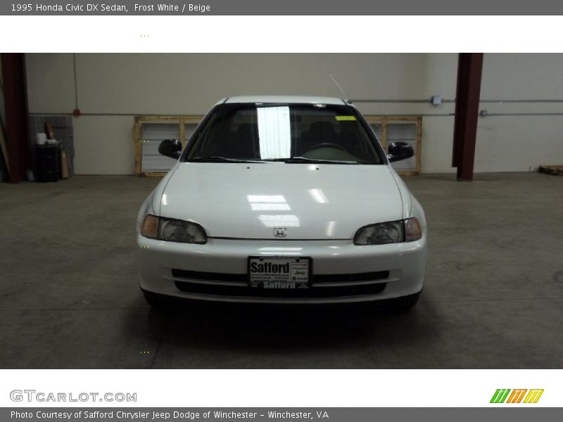 Frost White / Beige 1995 Honda Civic DX Sedan