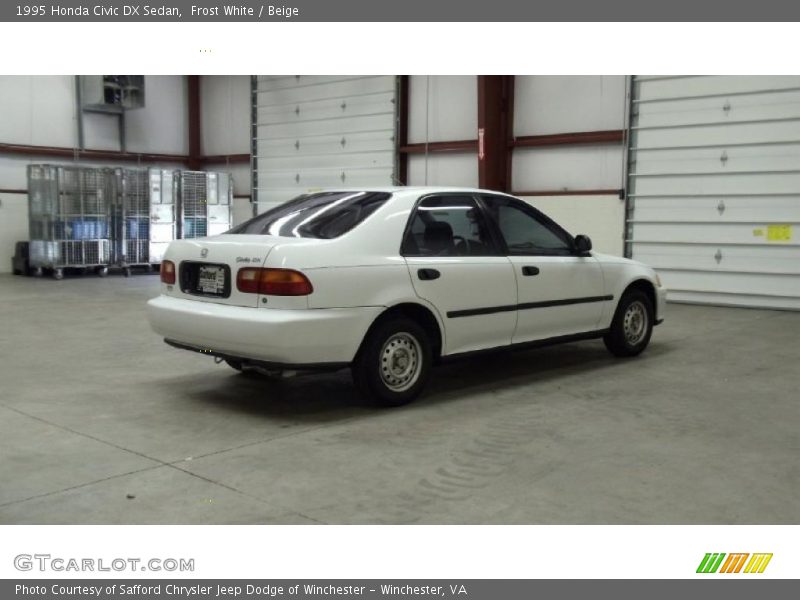Frost White / Beige 1995 Honda Civic DX Sedan