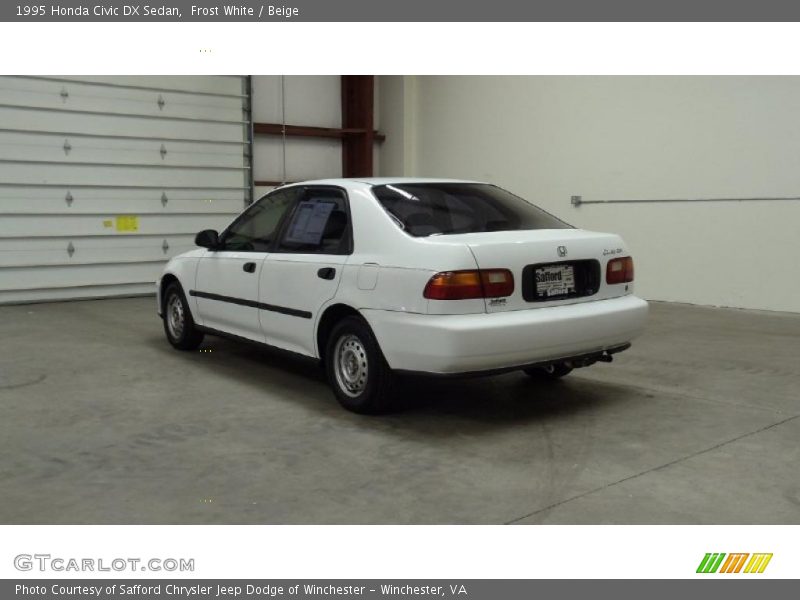 Frost White / Beige 1995 Honda Civic DX Sedan