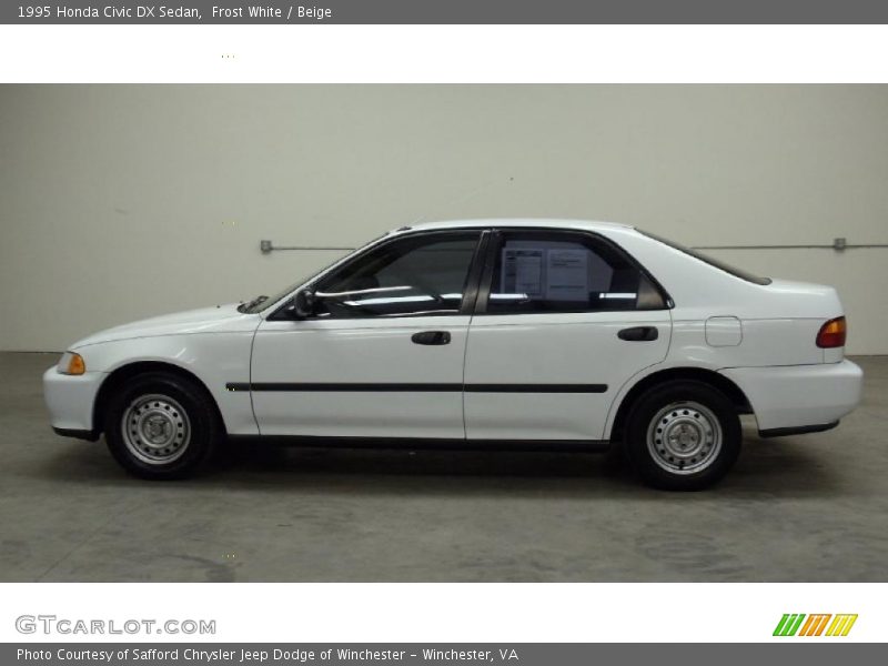 Frost White / Beige 1995 Honda Civic DX Sedan