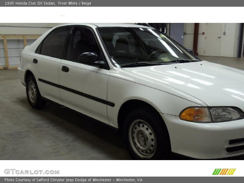 Frost White / Beige 1995 Honda Civic DX Sedan