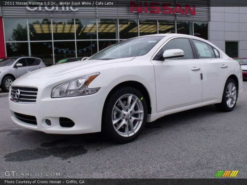 Winter Frost White / Cafe Latte 2011 Nissan Maxima 3.5 SV