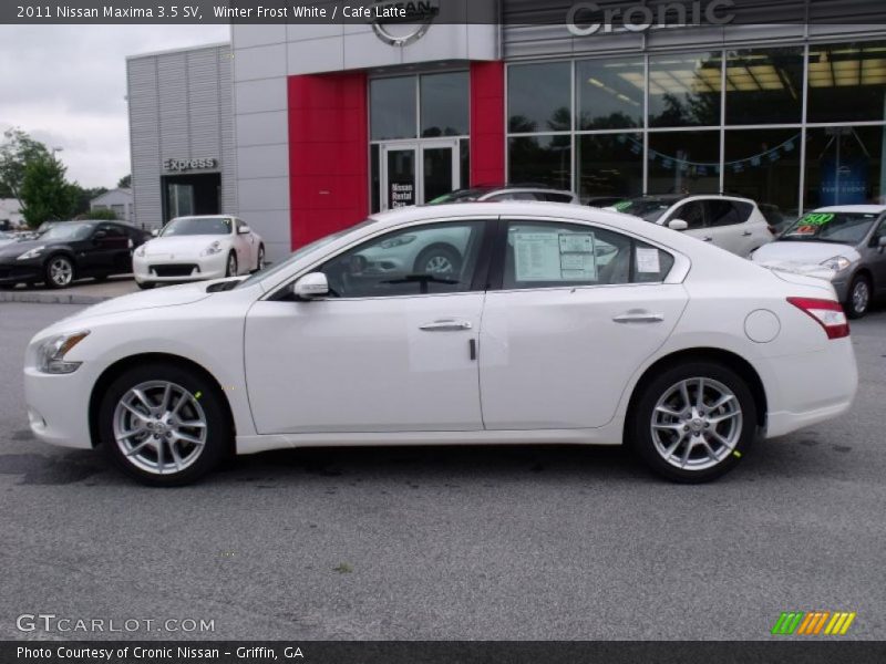 Winter Frost White / Cafe Latte 2011 Nissan Maxima 3.5 SV