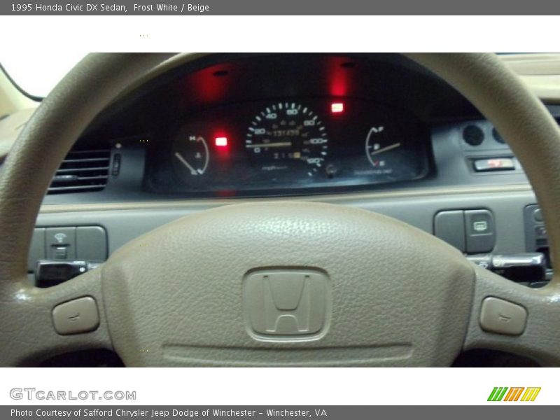 Frost White / Beige 1995 Honda Civic DX Sedan