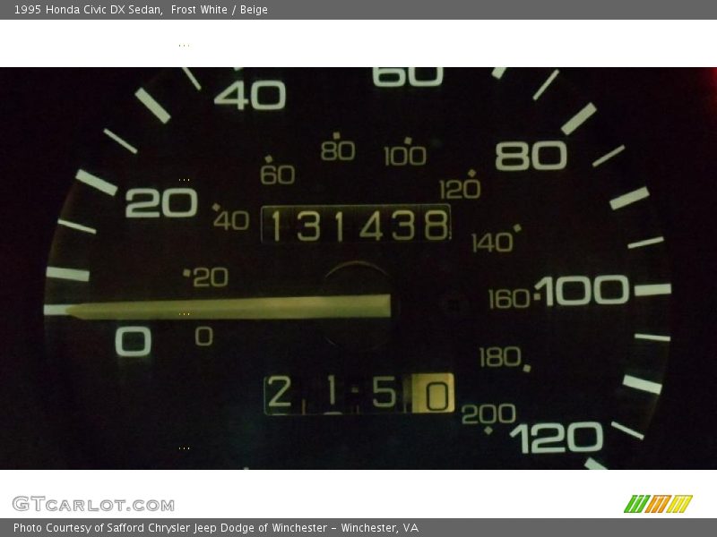 Frost White / Beige 1995 Honda Civic DX Sedan
