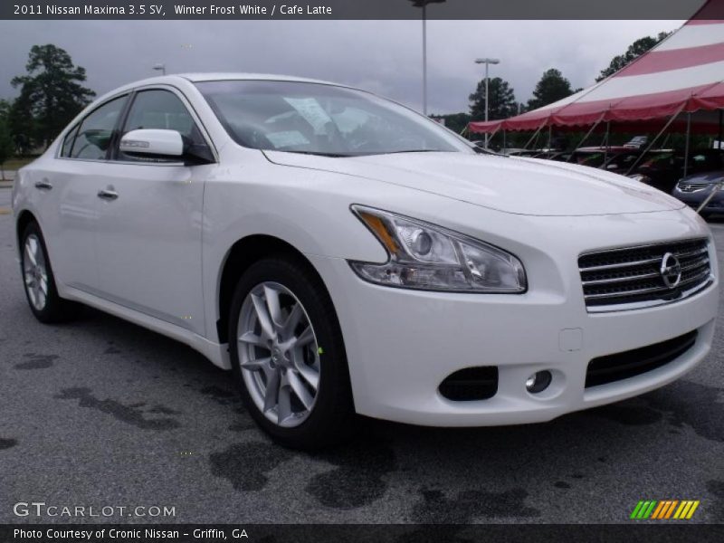 Winter Frost White / Cafe Latte 2011 Nissan Maxima 3.5 SV